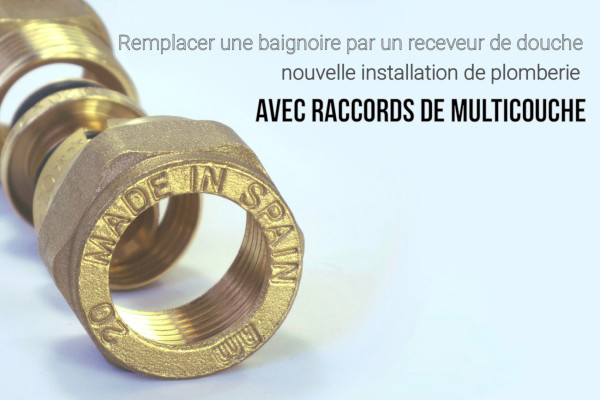 De baignoire à receveur de douche avec multicouche